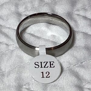Size 12 Mens stainless steel ring
